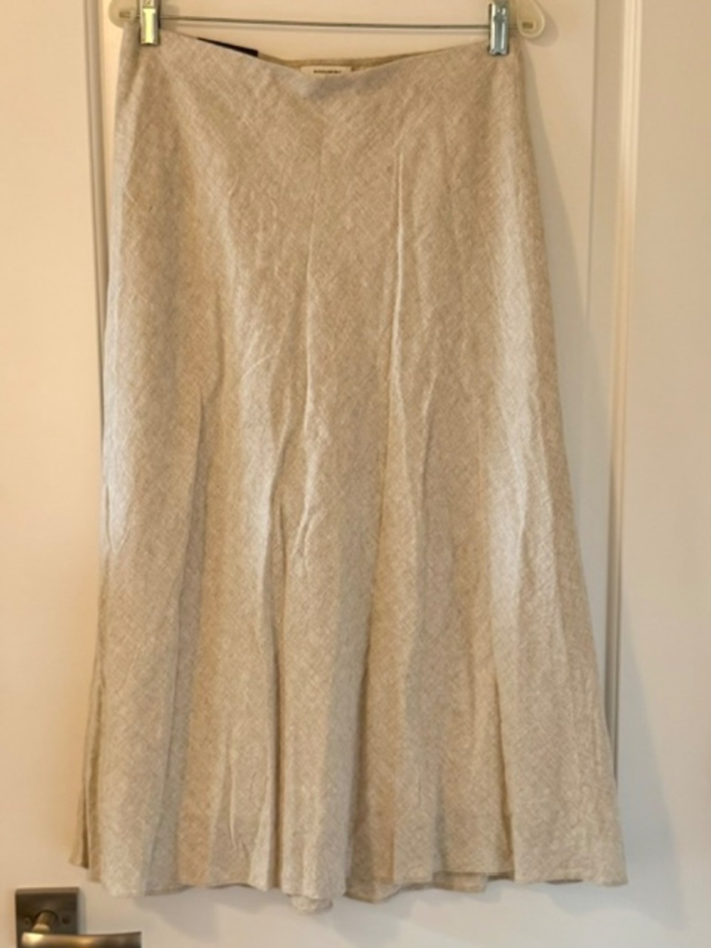NWT Banana Republic Linen Blend Midi Skirt in Flax Size M
